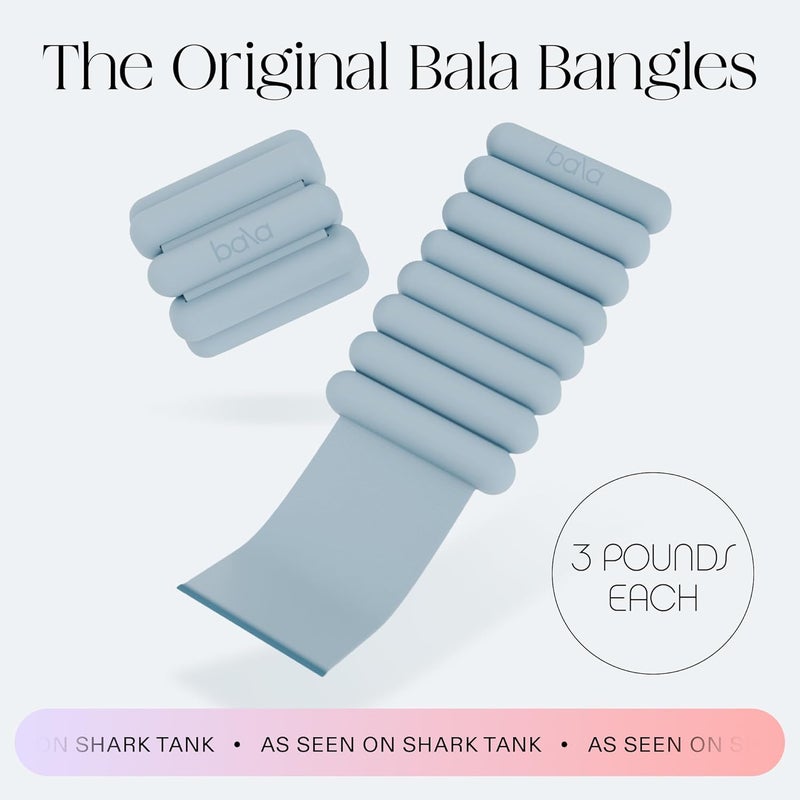 Bala Bangles Wrist & Ankle Weights - Adjustable Weighted Bands for Women & Men - Soft Silicone Arm & Leg Weights for Pilates, Yoga, Walking, Barre, Home Workout & Strength Training Exercise - Image 2